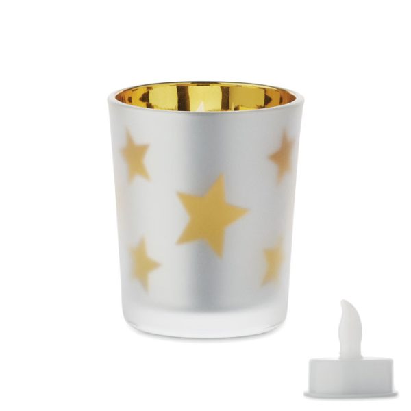 Świeczka tealight LED P122405O matowy zloty