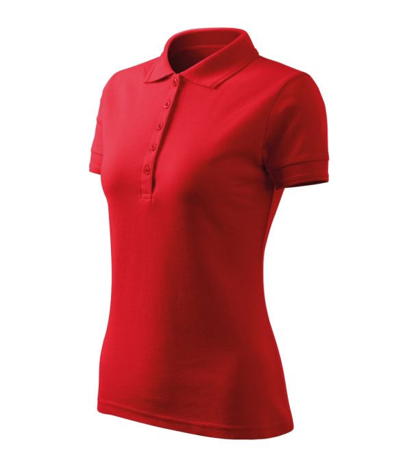 Koszulka polo damska Pique Polo Free P064382F czerwony