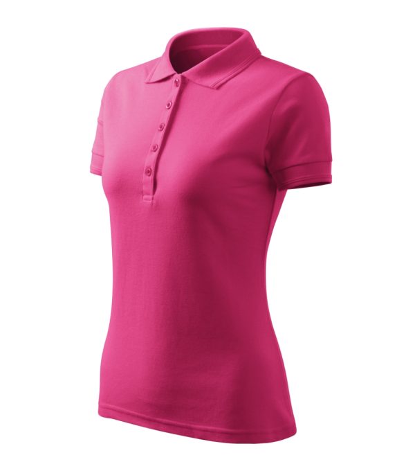 Koszulka polo damska Pique Polo Free P064382F czerwień purpurowa