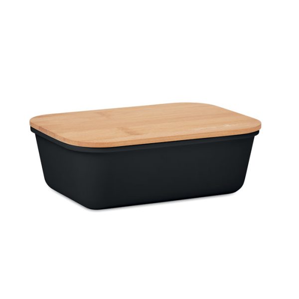 Lunchbox z bambusową pokrywką P017633O czarny