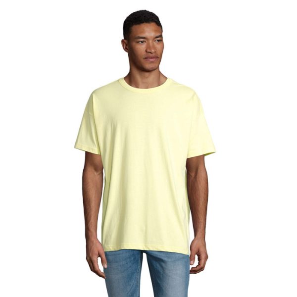 BOXY MEN T-SHIRT OVERSIZE P125756O jasnożółty