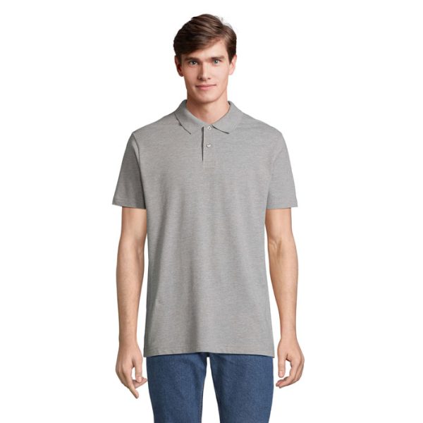 PULSE UNISEX POLO P127328O szary melanż