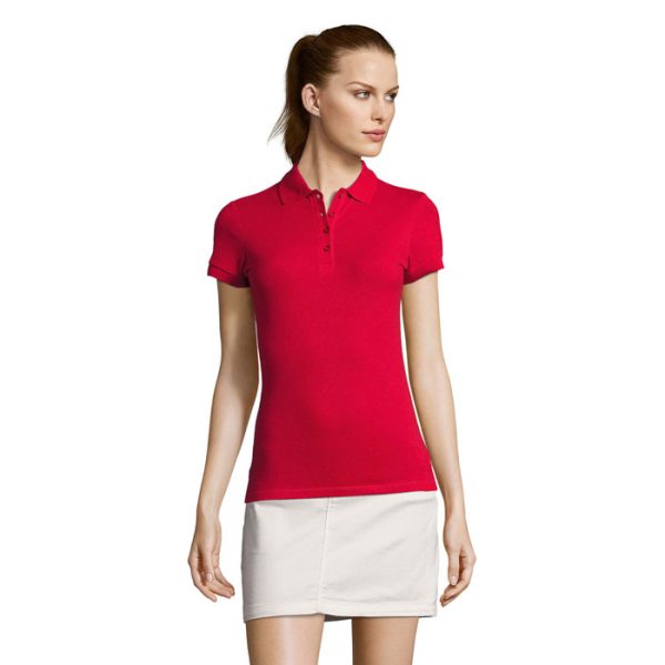 PASSION Damskie POLO 170g P127611O czerwony