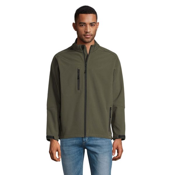 RELAX Męski softshell 340g P129894O army