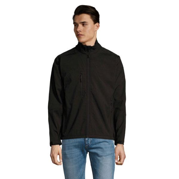 RELAX Męski softshell 340g P129894O czarny / czarny opal