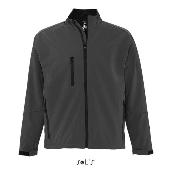 RELAX Męski softshell 340g P129894O szarość węgla drzewnego