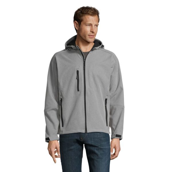 REPLAY męski softshell 340 P129957O szary melanż