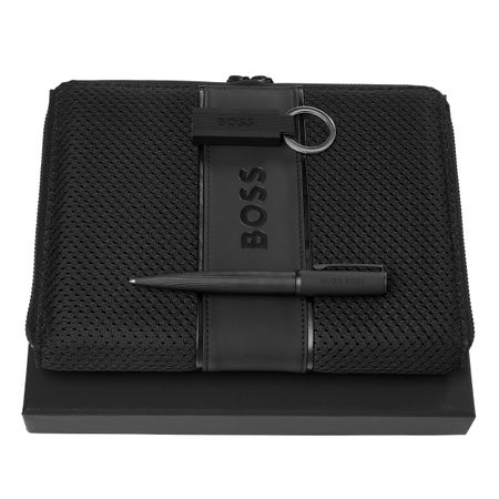 Zestaw upominkowy Hugo Boss teczka, brelok i długopis - HAK421A + HSQ4744A + HTM413A P092971P PM-HPBKM421A