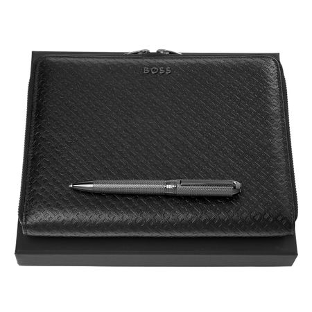 Zestaw upominkowy Hugo Boss teczka i długopis - HSI4654D + HTM411A P092972P PM-HPBM411A