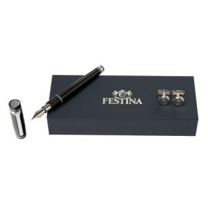 Zestaw upominkowy Festina pióro wieczne i spinki do mankietów - FJM481B + FSF4692A P092891P PM-FPMP481B