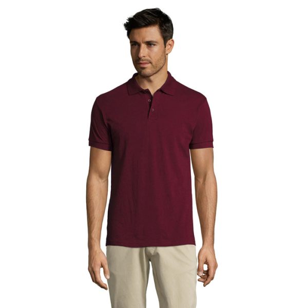 PRIME Męskie polo 200g P123445O burgundy